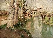 Frits Thaulow Fra Dieppe med elven Arques oil painting artist